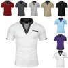 Exclusive Mix Color Mens Polos рубашка Летняя мода с короткими рукавами рубашки мужчины повседневная уличная одежда мода топ футболка разработана Poloshirt плюс размер XL 2XL 3XL одежда поло