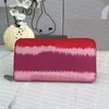 Tie Dye Zippy Wallet Sold with Box Pastel long Wallets for Women039s Small Leather Goods9944106