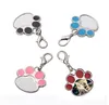 4 Colors Sublimation Blank Keychain Pendant Creative Cat Paw Shape Keychains Heat Transfer Key Chain DIY Pet Keyring ZZE13592