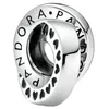 Andy Jewely Authentic 925 Sterling Silber Perlen Pandora Logo Herzbänder Spacer Charms Passt Europäische Bänder Halskette 799035