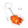 Keychains Funny Turkey Keychain Peking Roast Fried Chicken Pendant Promotional Bag Purse Ornament Key Ring Chinese Food Emel234385804507531