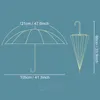 Houten lange handgreep stiksel kleur paraplu's semi-automatische zonnige bescherming paraplu waterdichte regenachtig 16 K sterke paraplu