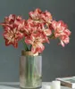 Один настоящий прикосновение Barbadoslily Flower Branch Artificial Pu Hippeastrum vittatum стебель для свадебных центральных композиций.