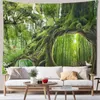 Paesaggio Albero Foresta Tappeto Appeso A Parete Camera Hoom Decor Hippie Boho Grande Tappeto In Tessuto Camera Da Letto Estetica Coperta Di Stoffa J220804