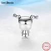 925 Sterling Argent Dangle Charm Garçon Fille Pendentif Famille Amis Perles Perle Fit Pandora Charms Bracelet DIY Bijoux Accessoires