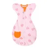 Bolsa de sono recém -nascida para bebê swaddle wrap animal urso letra folhas imprimoras de roupas de dormir com zíper para criança vestido de algodão vestido de algodão bolso de zíper bolso