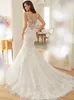 2022 High Round Neck Mermaid Wedding Dresses Slim Hip Sexy Wedding Dress Lace Foreign Trade Weddings Wed Dress Vestido de novia