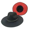 bas rouge fedoras hommes casquette Jazz s Cowboy Pour Femmes Et Hommes Doubleface Couleur Cap haut Chapeau En Gros 220718