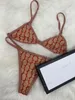 Letni top nowy modny damski strój kąpielowy strój kąpielowy G alfabet haft projektant plażowy wysokiej klasy koronkowe bikini bikini