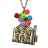 Pendentif Colliers Vintage Film Ballon Maison Up Collier Femmes Perles Colorées Longue Boîte Peut Être Ouvert Perles CollierPendentif