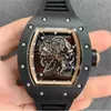 Richasmiers Watch YS Top Clone Factory Watch Carbon Fiber Automatic Luxury Ceramic Strap Richaer Date Wristwatch Zun RM035 Skull RM6702 Tout0cx