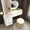 Table de coiffure chambre à coucher maquillage armoire de rangement de rangement de meubles pour la maison pour chambre vantiy avec tabouret de table miroir concepteur LU9133095