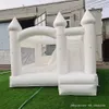 Uppblåsningsbar hoppstopp Jumper House Wedding Bouncy Castle med Slide Combo All White Bouncer Jumping Bed