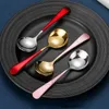 Gold Coffee Child Soup Spoon Cutlery Set Stainless Steel Retro Iron Shovel Ice Cream Scoop Spoon tea-spoon Tableware VTMTL1630