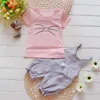 Set di abbigliamento Summer Bash Girl Clothes Outfits Bow Short Shorts Shorts 2 Pcs Abito per ragazze Set di set di compleanno