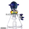 7 pouces effrayant du caractère de verre de la tête de la tête à eau Pipe d'eau Bongs décoration oculaire Halloween Dab Rig