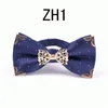 Fashion metal bow tie Polyester Adjustable bowknot s butterfly men's Decorated Neckwear gift 2pcs/lot W220323