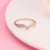 Authentic 925 Sterling Silver Ring Sparkling Leaves Rings for Women Wedding Engagement Ring Fine Jewelry Bague Wholesale 189533C01 199533C01