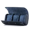 Luxe 3 slots Watch Roll Travel Case MicroFiber PU Leather Storage Organizer met innovatief geschenk voor mannen 220624