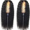 Afrikanska peruker afro kinky våg spiral curl lockigt hår medium lång lös peruk