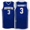 Sjzl98 2012-13 #3 Doug McDermott Creighton Bluejays Retro throwback basketball jersey Stitched any Number and name