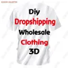 Personnalisé All Over Print T-shirt Hommes Ajoutez Votre Conception Texte Graphic Tees DIY Unisexe Adlut Enfants D'été À Manches Courtes T-shirts 220704