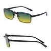 Солнцезащитные очки без оправы, поляризационные очки на клипсе для вождения, мужские солнцезащитные очки ночного видения с градиентными линзами, уличные очки UV400, солнцезащитные очки Godd229353212