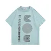 디자이너 남성 티셔츠 2022 여름날 패션 벤트 C.E 소음 인쇄 세척 사용 중고 및 여자 짧은 슬리브 티셔츠