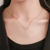 Infinity Symbool Love hanglagige ketting voor vrouwen verjaardag sieraden geschenken klassieke verstelbare kristallen hart ketting