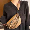 Casual Waist Bags For Women Half Moon Chest Stone Pattern Leather Crossbody Shoulder Bag Outdoor Travel Fanny Packs 220531