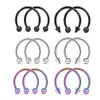 Cône Spike Fer À Cheval Circulaire Septum Nez Anneau En Acier Chirurgical Mamelon Cerceaux Nez Septum Sourcil Oreille Piercing Corps Bijoux GC1189