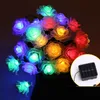 Holiday 20 LED Solar Rose String Light Christmas Lights Extérieur Étanche Multicolore Décoratif
