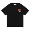 Top en coton imprimé clair de lune de haute qualité T-shirt à manches courtes imprimé aigle Maxfield LA Limited