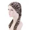 Newly Pre-tied Printing Headwrap Islamic Headscarf Muslim Hijab Flower Print Turban Bandana Hair Loss Chemo Cap Hair Accessories