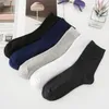 Men's Socks 5/10 Pairs/Lot Men's Cotton Black Business Casual Breathable Spring Autumn Male Crew Soft Sock Meias Sale For SocksMen's