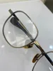 Yeni moda tasarımı erkekler optik gözlük VERS İKİ K altın yuvarlak çerçeve eski basit stil şeffaf gözlük en kaliteli şeffaf lens retro narin gözlük