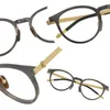 جديد مصنوع يدويا الأصل بوفالو قرن إطارات نظارات دائرية ضوئية التيتانيوم إطار فاخر حقيقي نظارات خمر طبيعي تصميم محدود تصميم الكلاسيكية الحجم: 50