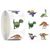 50 500pcs子供向けのかわいい動物恐竜ステッカー1インチボーイおもちゃゲームバースデークラスルームパーティー報酬装飾220716