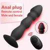 NXY Anal Toys Remote Control Plug Bead Butt Male prostaat Massager Vibrator Seks voor mannen Suction Cup Dildo Vrouwen 220510