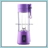 1300Ma Electric Juicer Cup Mini Portable Usb Rechargeable Juice Blender And Mixer 2 Leaf Plastic Making Drop Delivery 2021 Fruit Vegetable