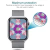 Protecteur plein écran compatible pour Apple Watch Transparent Temperred Glass 42mm 38mm 44mm 40mm 41mm 45mm Series Série de dureté anti-rayures sans emballage de vente au détail