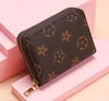 Original High Quality Designers Plånböcker Purses Purses Short Zippy Plånbok Monogram Klassisk dragkedja Pocket Pallas Bag Zip Coin Purse med låda