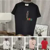 夏のファッションメンズレディースデザイナー男性用のシャツSパームズトップスルクスリの手紙刺繍Tシャツ服ショートエンジェルスリーブティーS-4XL