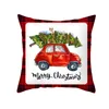 Подушка/декоративная подушка с Рождеством Рождество домашний декор подушка подушка Санта -лось красный автомобиль буква печатные наволочки для фестиваля