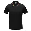 2022ss Diseñador de verano Polos Hombres Polos de lujo Casual Camiseta para hombre Hombre Moda de alta calidad Serpiente Abeja Letra Imprimir Bordado Camisetas M-3XL