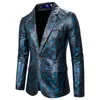 Or bronzant Blazers hommes costumes arrivée de luxe 3D peau de serpent imprimer veste de créateur Blazer Homme hommes scène Performance vestes 220527