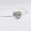 Sparkling Levelled Hearts Charm 925 Silver Pandora Charms for Bracelets DIY Jewelry Making kits Loose Bead Silver wholesale 799218C01