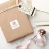 100pcs 210cm adesivo personalizado White Labelwedding Design Kraft Baking Gift da sua própria empresa Nome da empresa 220607