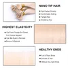 Lasting 12Month Nano Tip Ring Hair Extensions 20Inch 100% Cuticle Aligned Remy Micro Bead Human Hair Extension