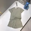 Summer Clothing Sets Designer Brand Pure Cotton Comfort Soft Simple Short Sleeve Shorts Suit High Quality Baby Toddler T-Shirt Childrens Set